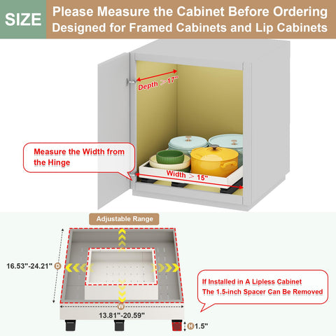 Fokyfok pull out cabinet organizer drawer action demonstrating smooth glide.