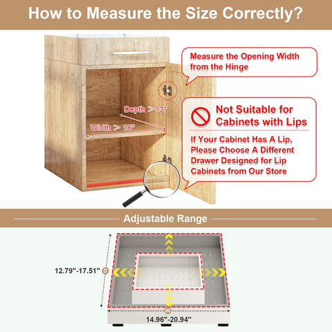 Fokyfok adhesive pull-out drawer installation without tools