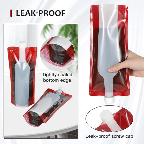 Foldable Wine Bag leak-proof-top prevents spills during travel and activities