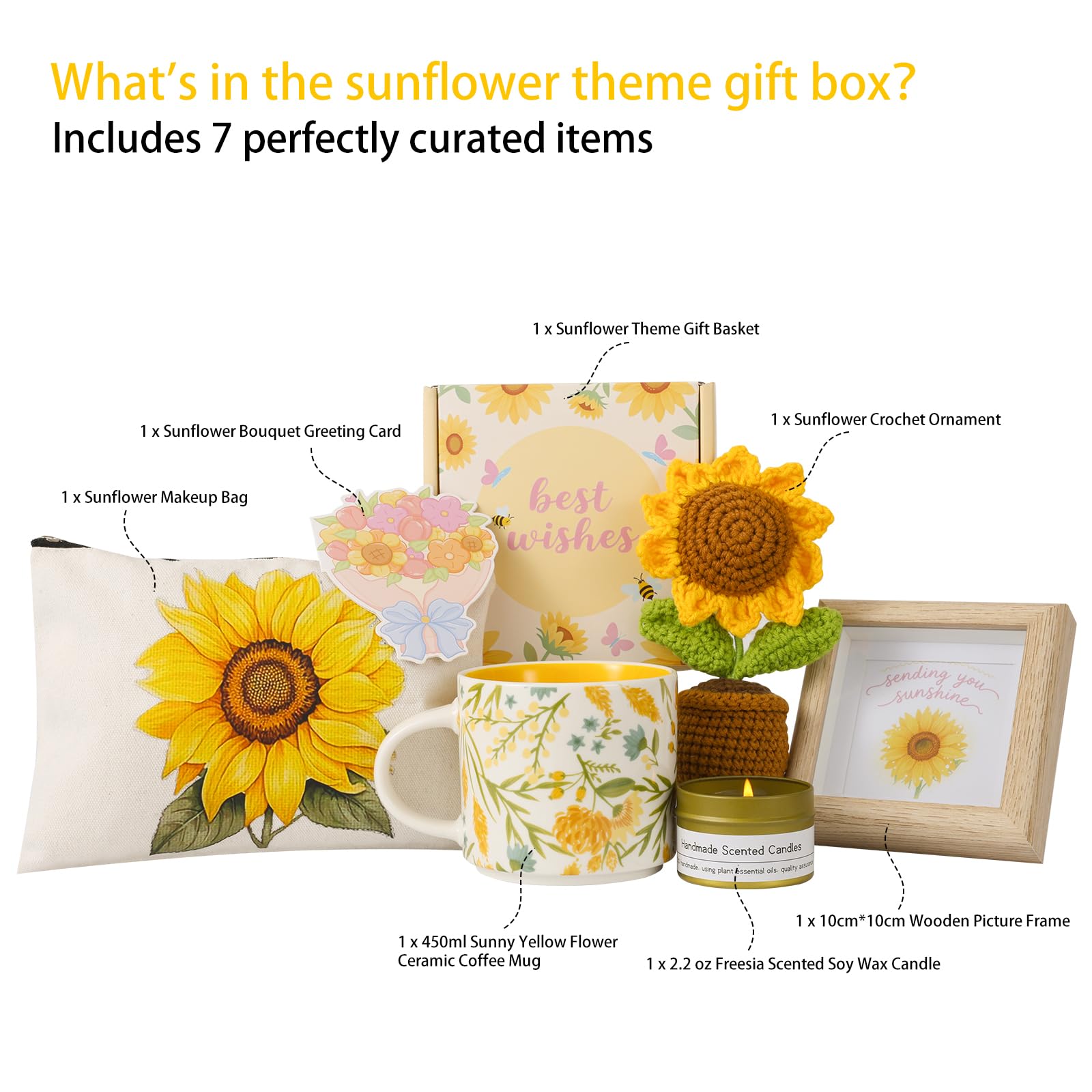 FoldifyZen sunflower makeup bag for daily essentials