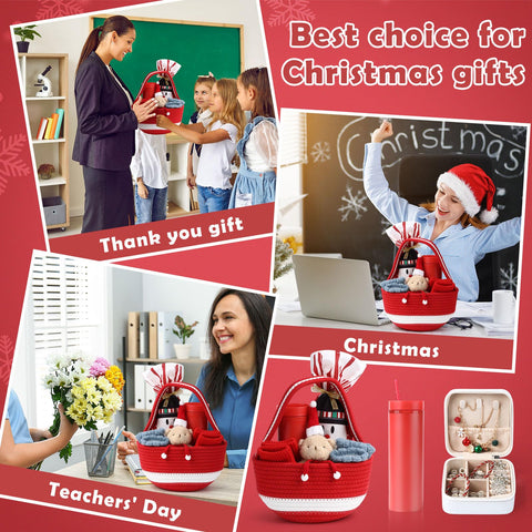 FoldTier decorative bear, bows and bags for festive presentation.