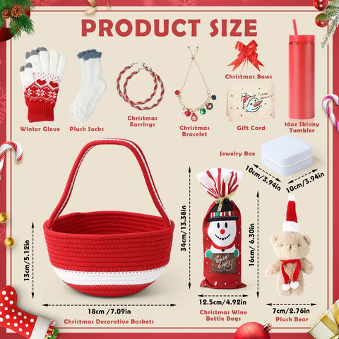 FoldTier Christmas cotton rope basket for stylish storage and gifting.