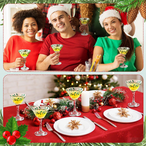 Crystal-clear glass highlights festive drinks during Christmas.