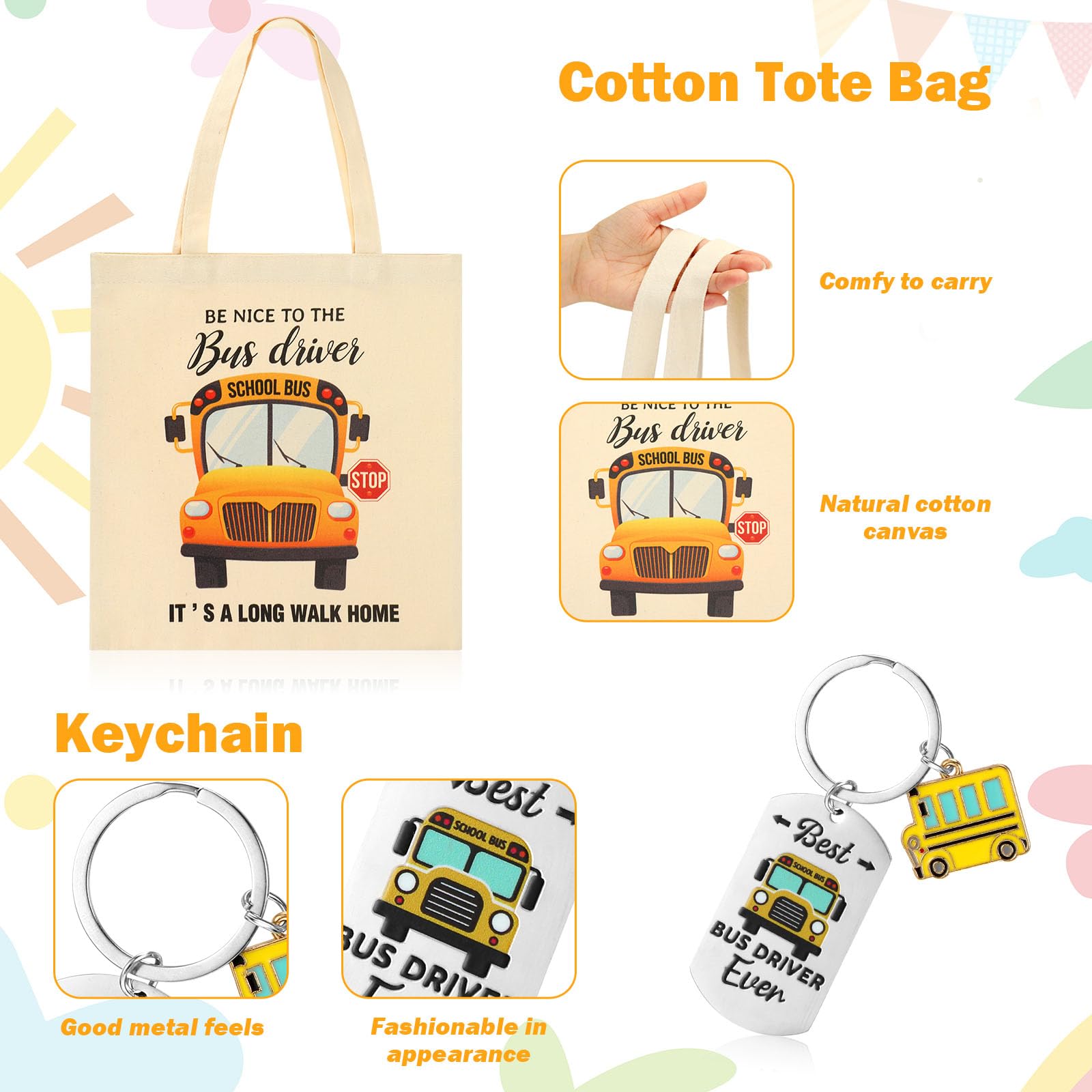 FoldTier gift set image displays a complete appreciation package for bus drivers.