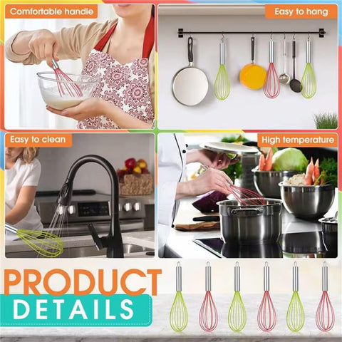 FoldTier heat-resistant whisk ideal for hot batters and blends.