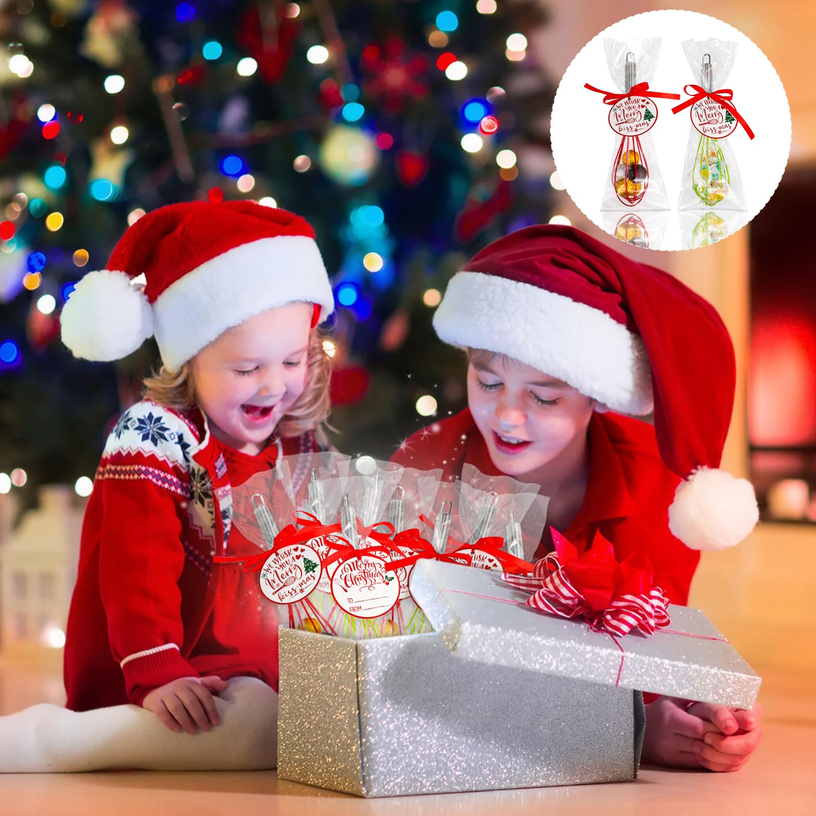 FoldTier holiday-decor-filled whisks as festive centerpieces and interactive kitchen décor.