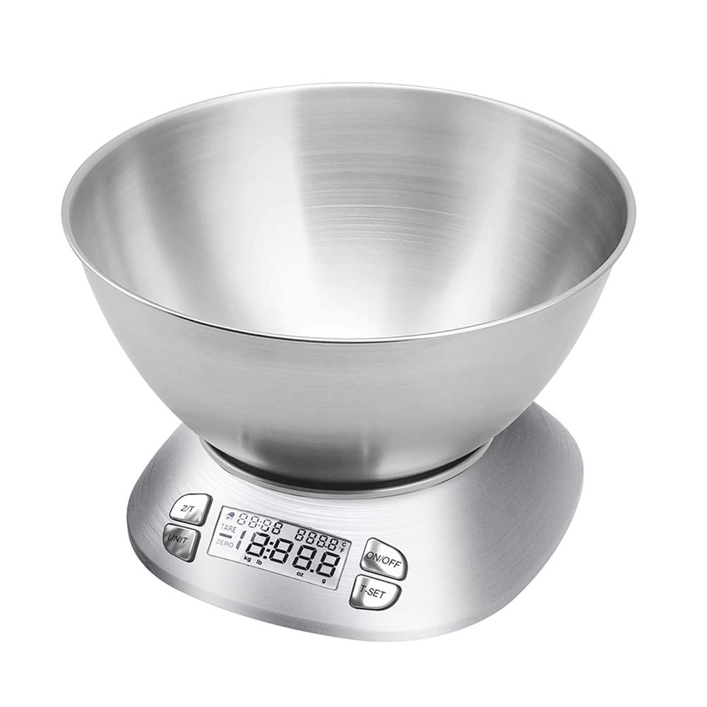FOLIND digital kitchen scale with removable bowl for easy prep.