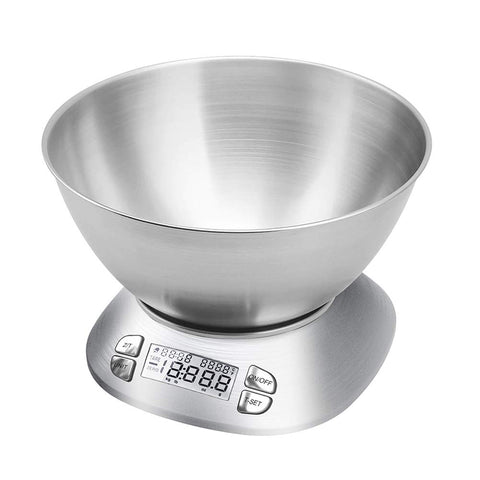 FOLIND digital kitchen scale with removable bowl for easy prep.