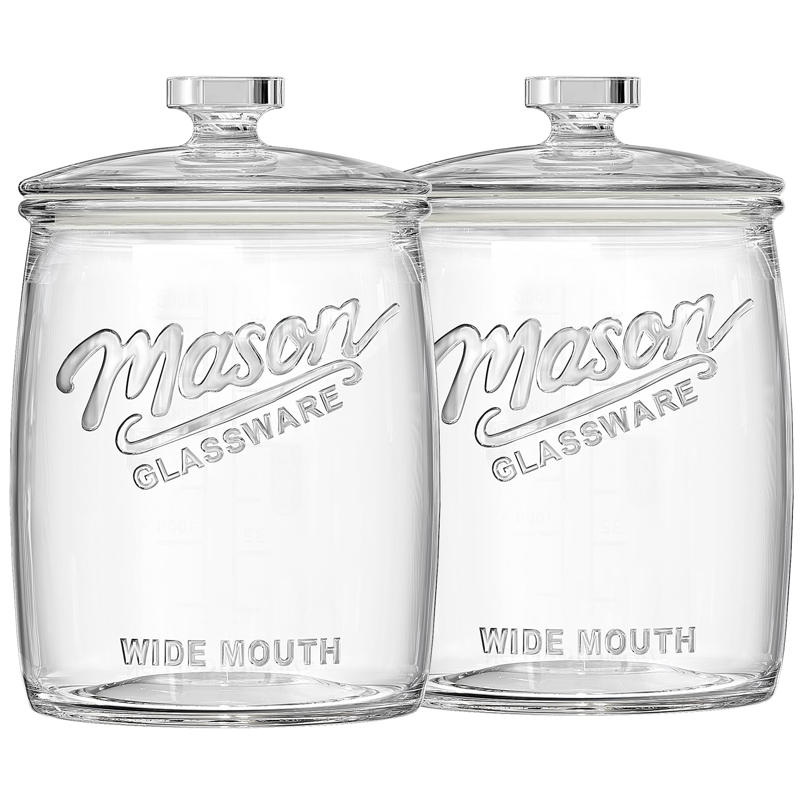 Folinstall 1gal glass cookie jar with airtight lids keep cookies fresh and organized.