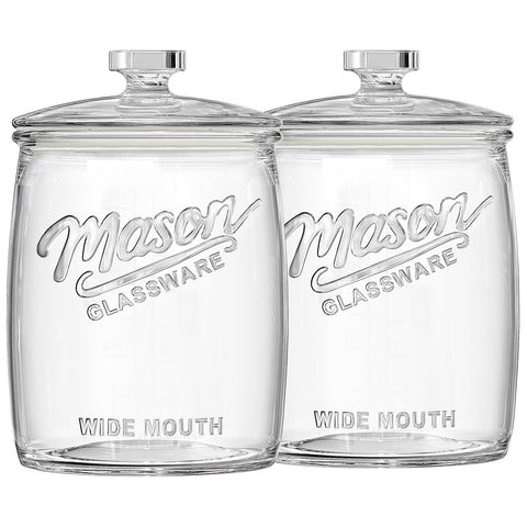 Folinstall 1gal glass cookie jar with airtight lids keep cookies fresh and organized.