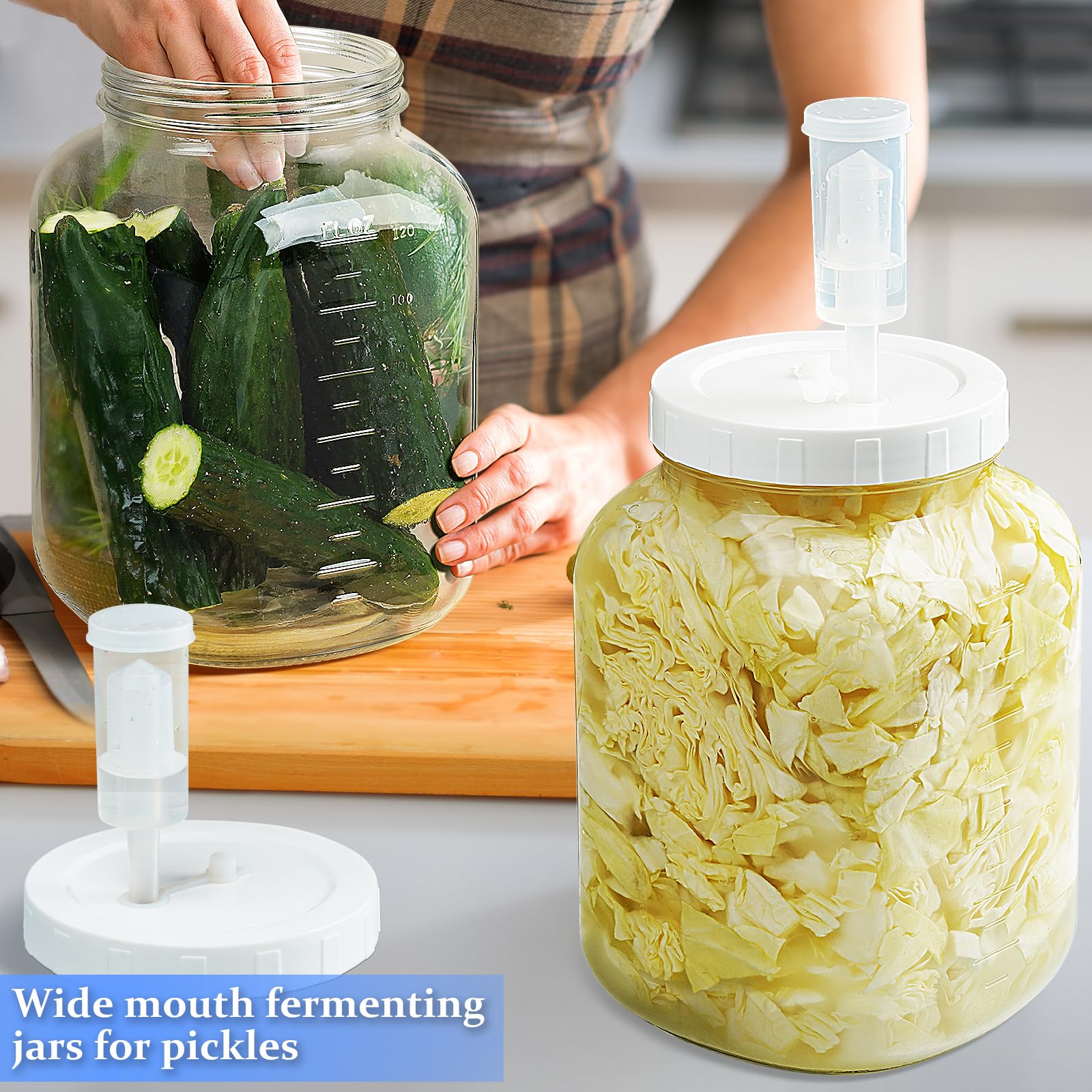 Folinstall 3 airlocks included for controlled fermentation and mess-free operation