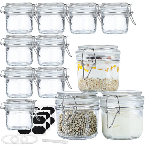Folinstall 7 oz glass jar with airtight lid keeps spices fresh.