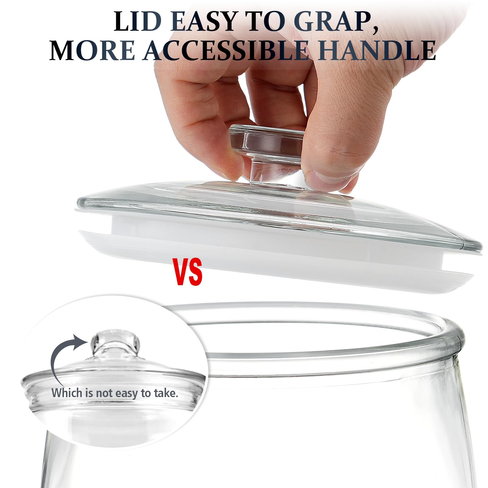 Folinstall clear glass pantry jar shows contents at a glance