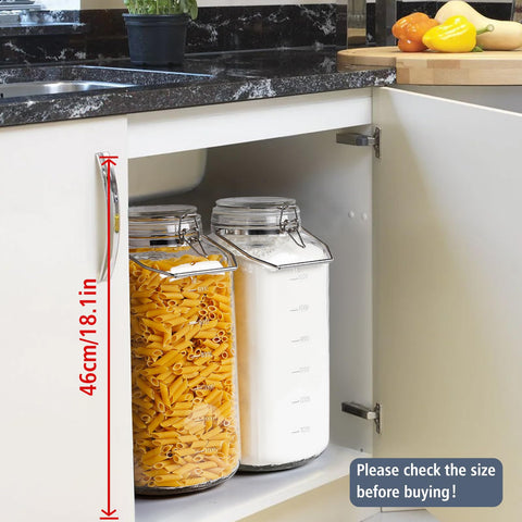 Folinstall dishwasher-safe glass jar simplifies cleaning after bulk storage.