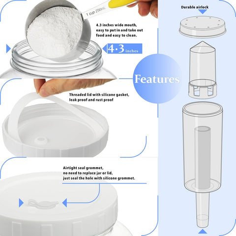 Folinstall complete fermentation kit with lids, grommets, and airlocks