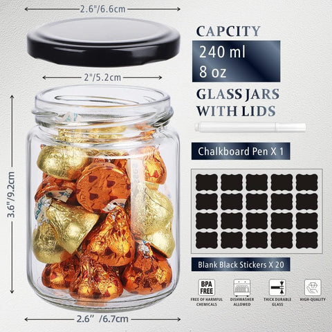 Folinstall food-grade glass and corrosion-resistant lids for safe storage.