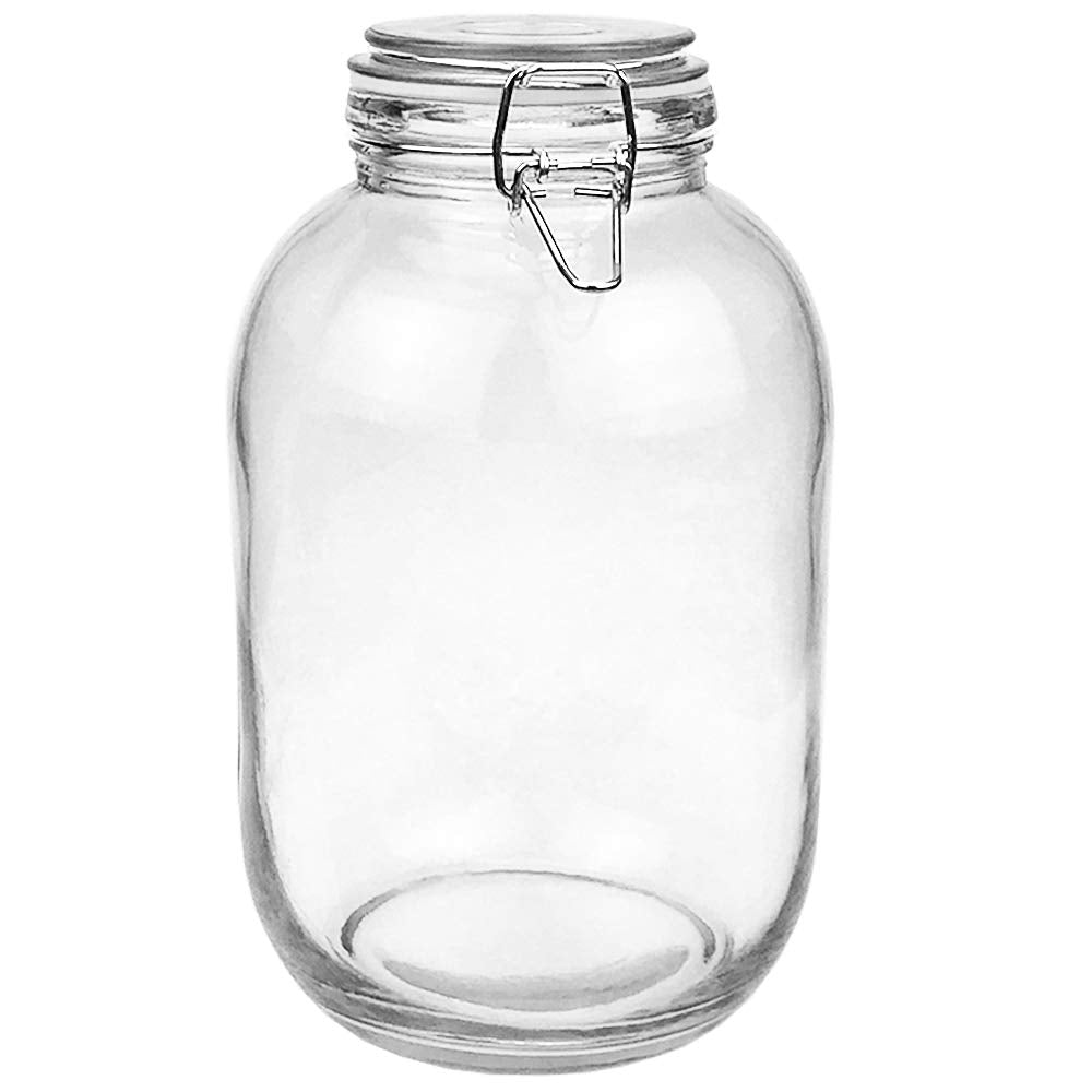 Folinstall gallon glass jar with airtight lid preserves freshness