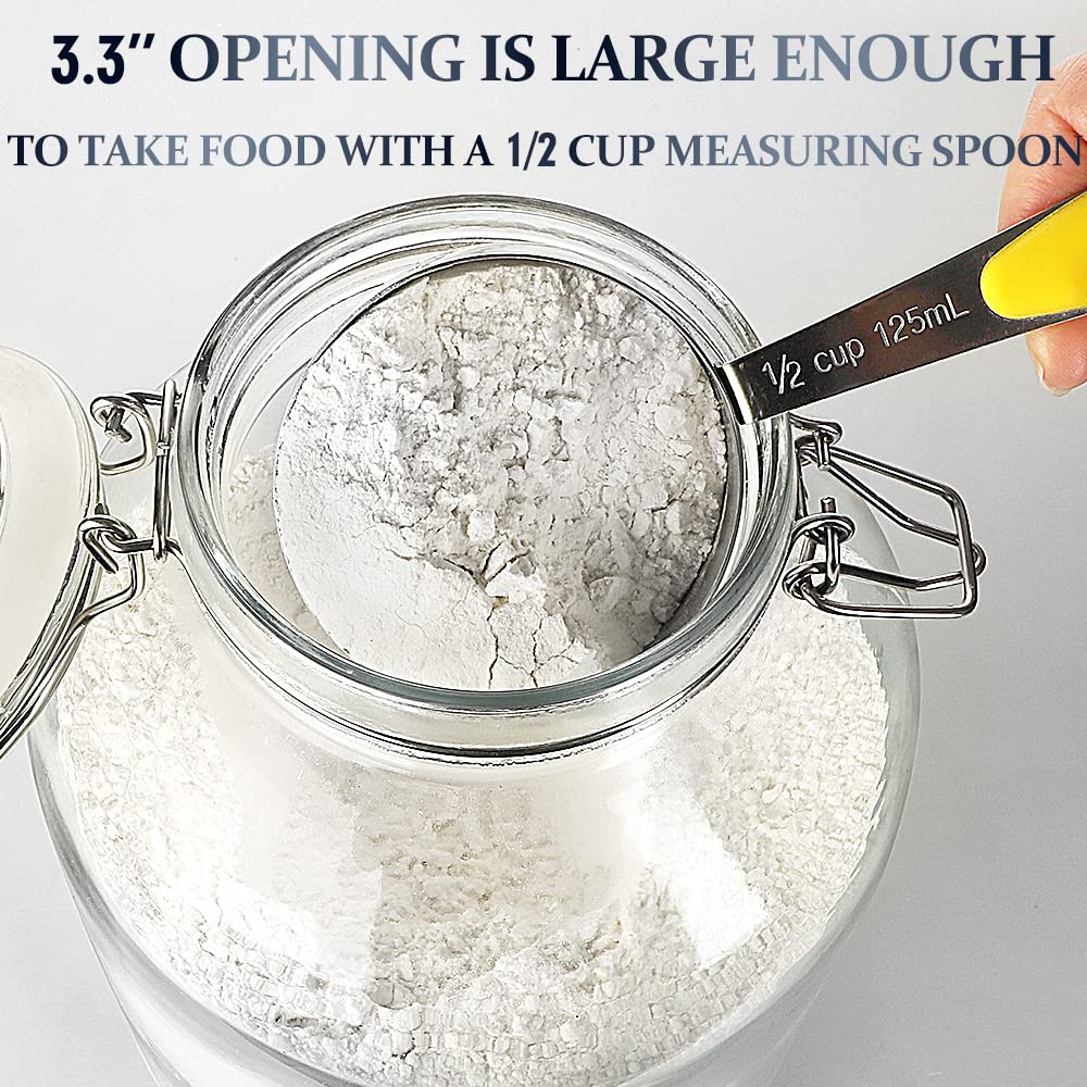 Folinstall BPA-free glass jar keeps dry goods safe