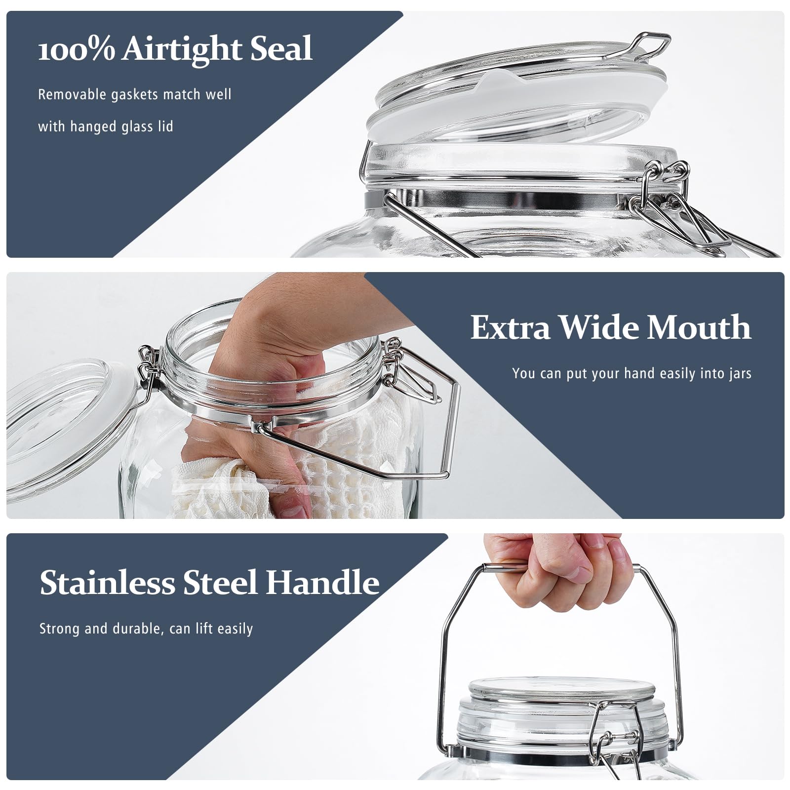 Folinstall multi-use jar suitable for coffee, rice, sugar, and more.