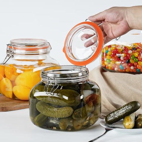 Folinstall pantry jar keeps flour, sugar, and snacks organized and visible