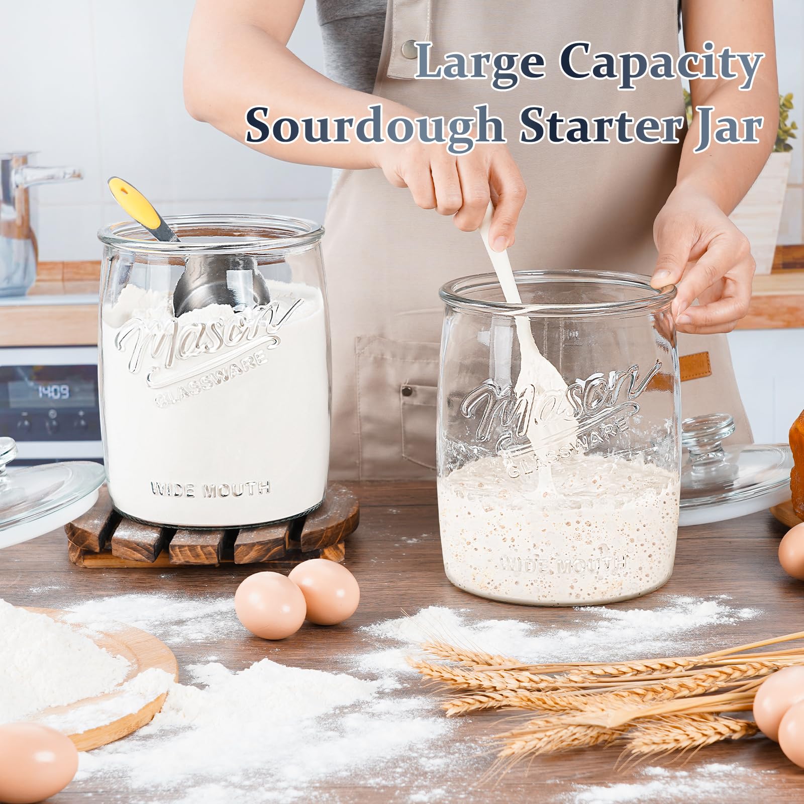Folinstall versatile storage jar suits cookies, coffee, dog treats, and more.