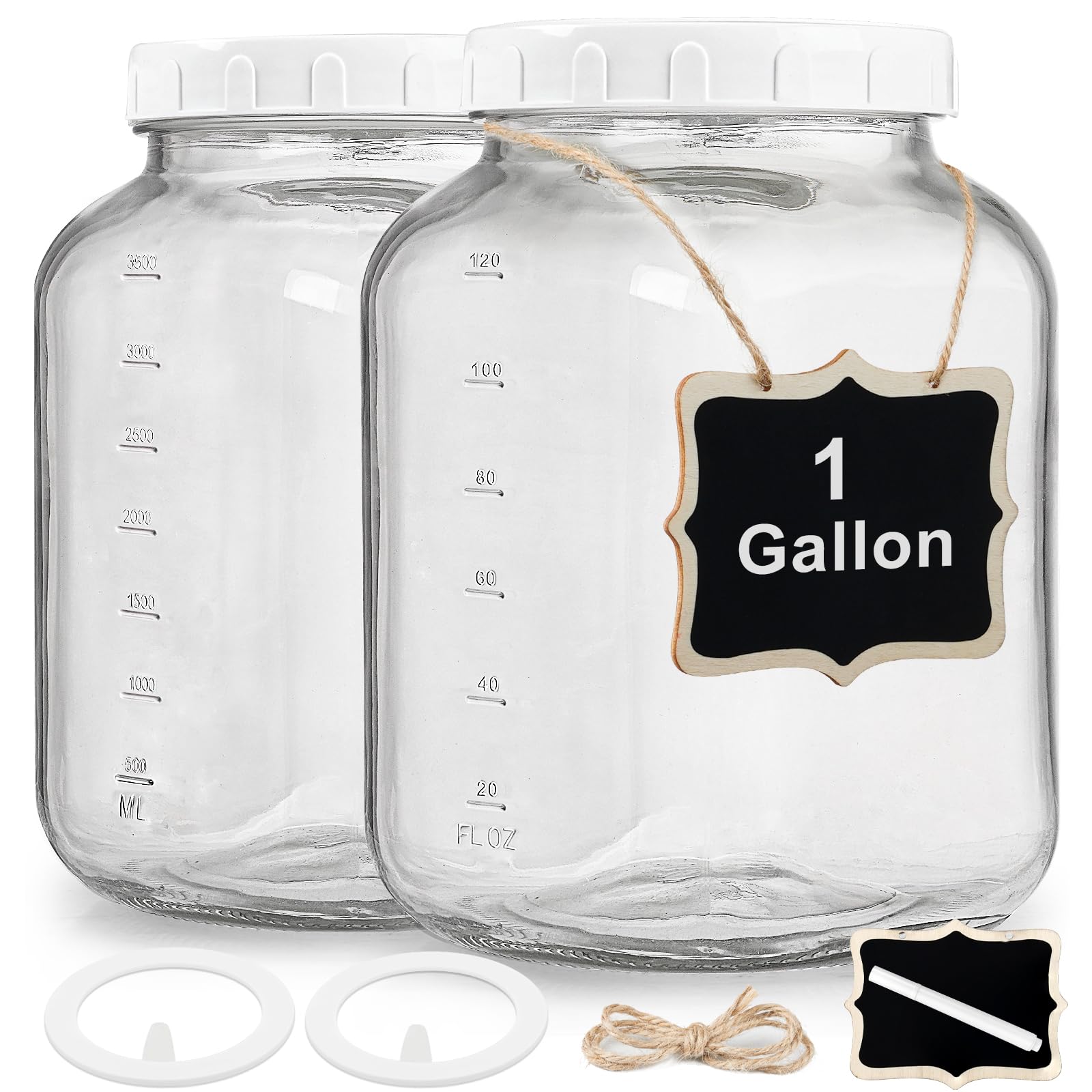 Folinstall wide mouth 1-gallon jar for easy filling and cleaning.