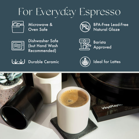 Dylan 8oz cappuccino cups under cabinets for cafe-style daily use