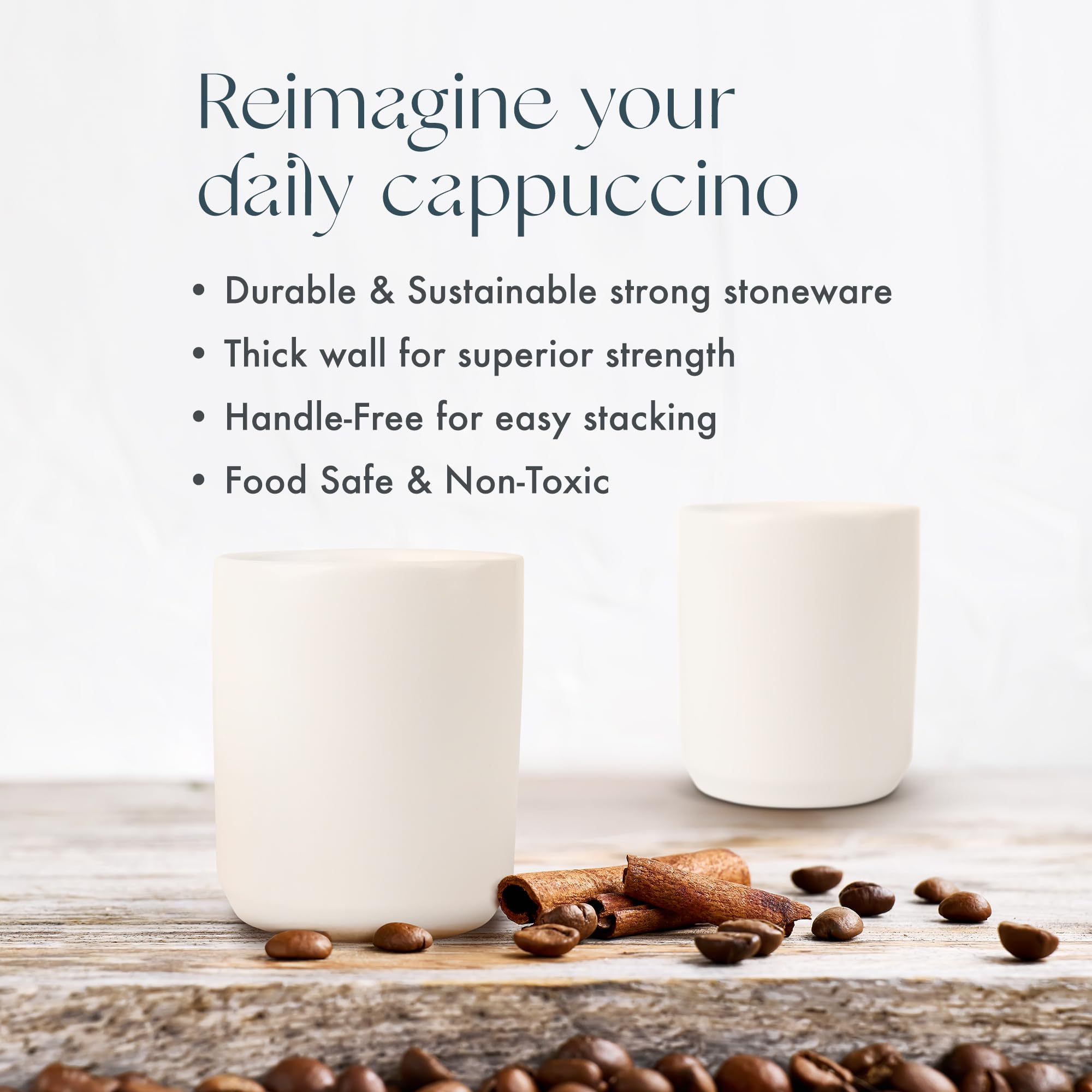 Dylan mugs are microwave and dishwasher safe for easy reheating and cleanup