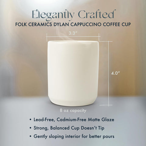 Dylan 8oz cups fit under most coffee machines for simple brewing