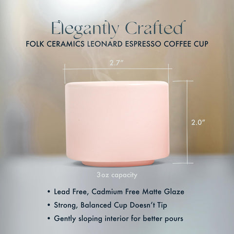 Handleless Leonard cup by Folk Ceramics for a modern cups collection