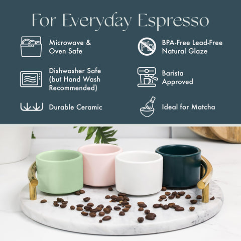 Folk Ceramics Leonard thick-walled ceramic cup provides a solid, warm feel.