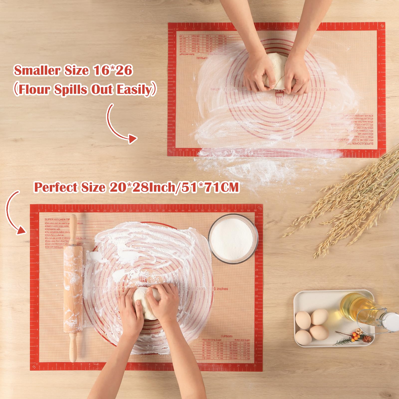 Folksy Super Kitchen extra-thick silicone mat for durability and stability