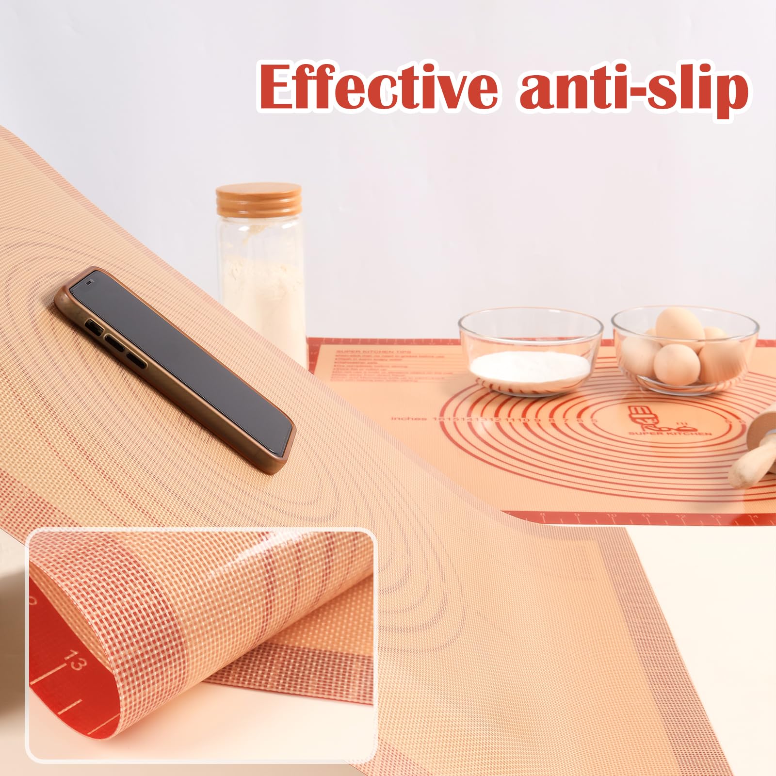 Folksy Super Kitchen versatile bake mat doubles as oven liner and pizza pad.