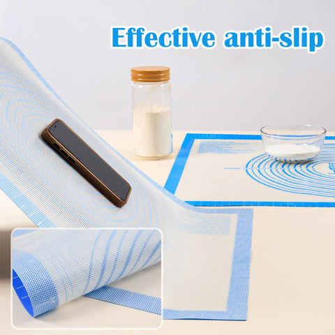 Folksy Super Kitchen mat with non-slip back helps dough stay in place