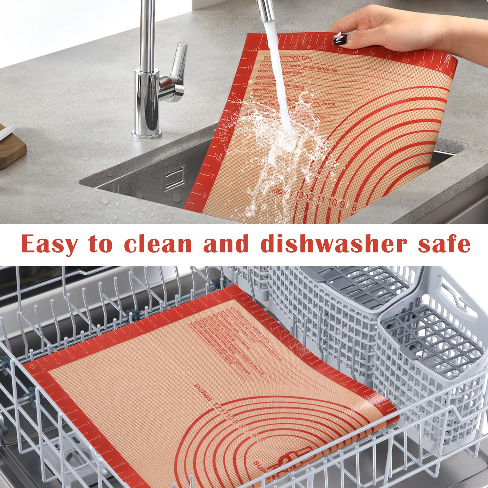 Folksy Super Kitchen 28x20-inch mat keeps dough from sticking