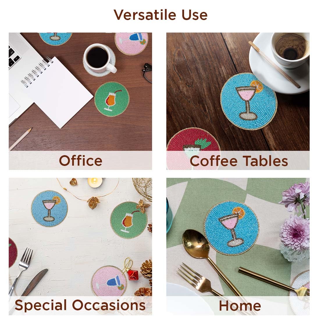 Folkulture-dining-table-decor-coaster: farmhouse-inspired charm for daily meals.
