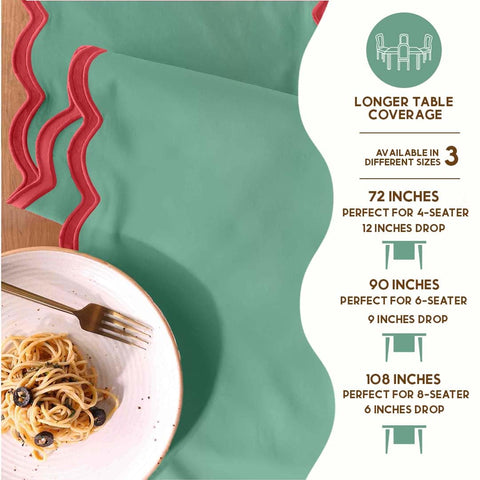 Folkulture farmhouse kitchen decor scene featuring long green runner.