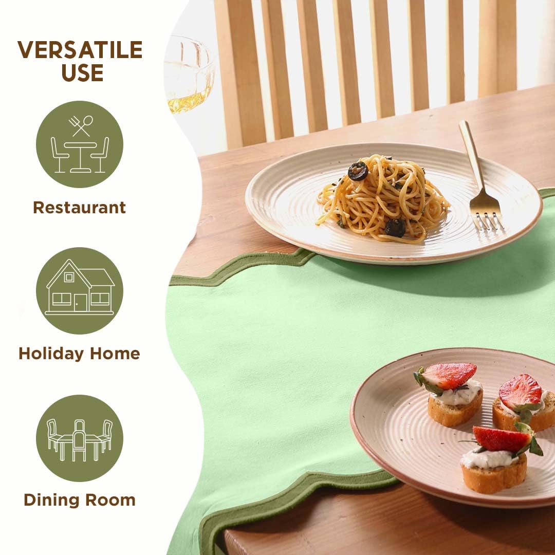 Folkulture table runner machine washable for easy care and lasting charm.