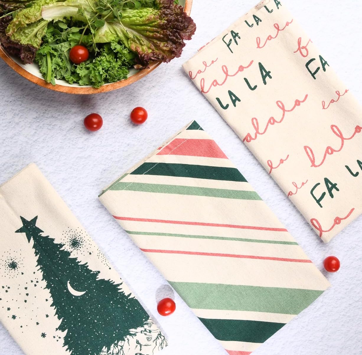 Folkulture tea towel close-up shows soft cotton and absorbency