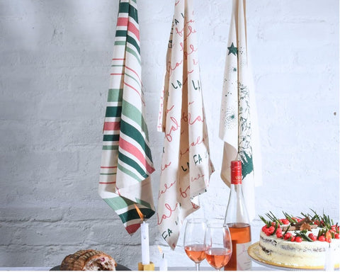 Folkulture Falala towels in gift-ready packaging for holiday gifting