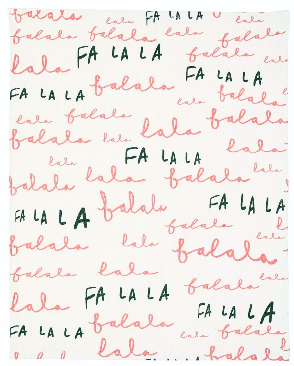 Folkulture Falala design on tea towels enhances holiday decor