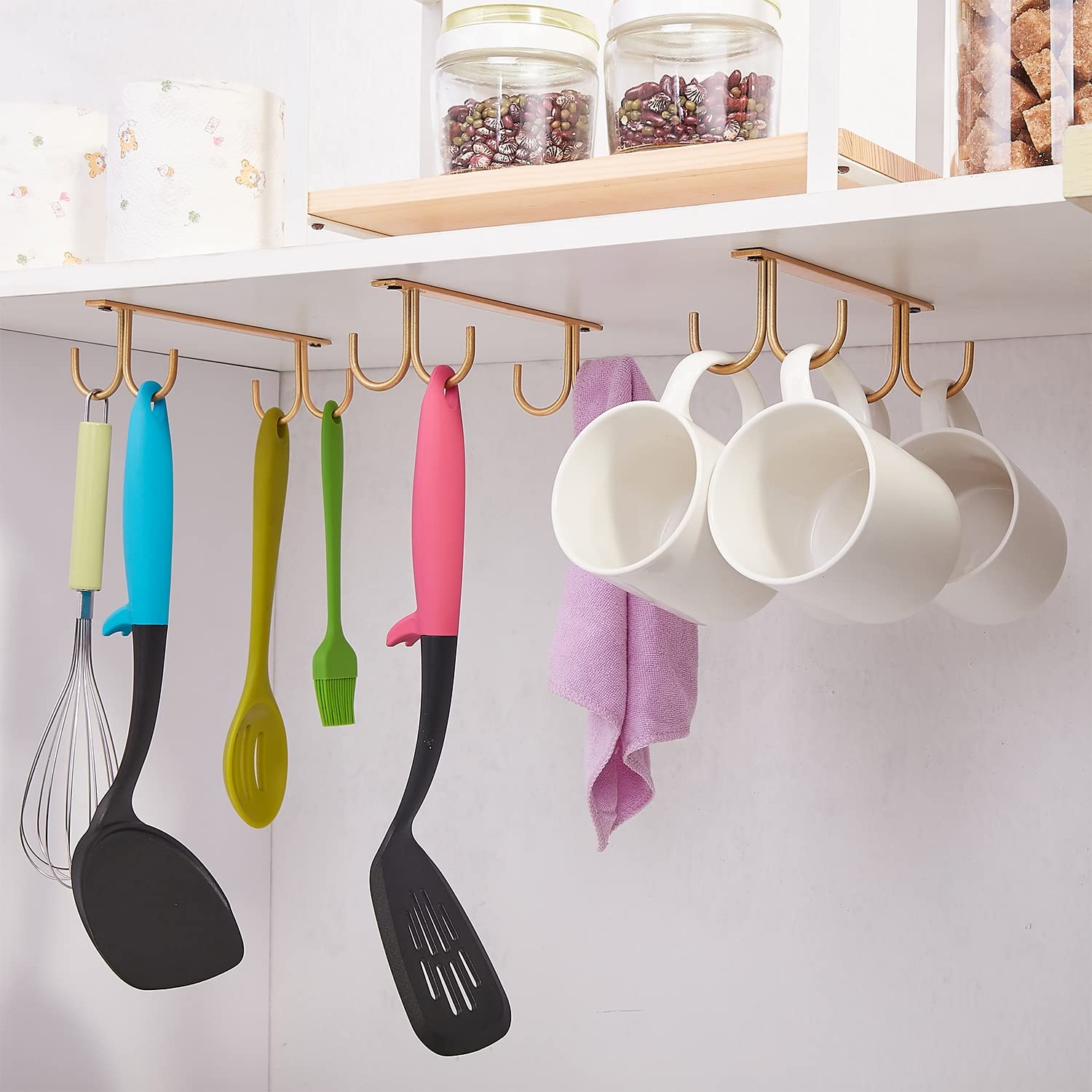 Compact under shelf storage saves counter space with FOMANSH
