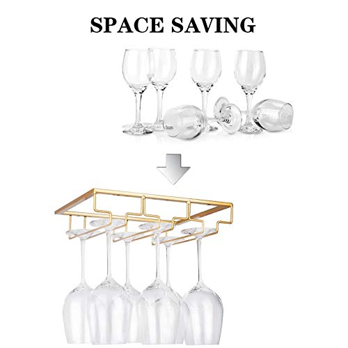 FOMANSH wine glass rack installation with included hardware for quick setup.