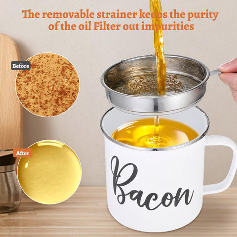 Fondpen 15oz grease saver for simple oil reuse.