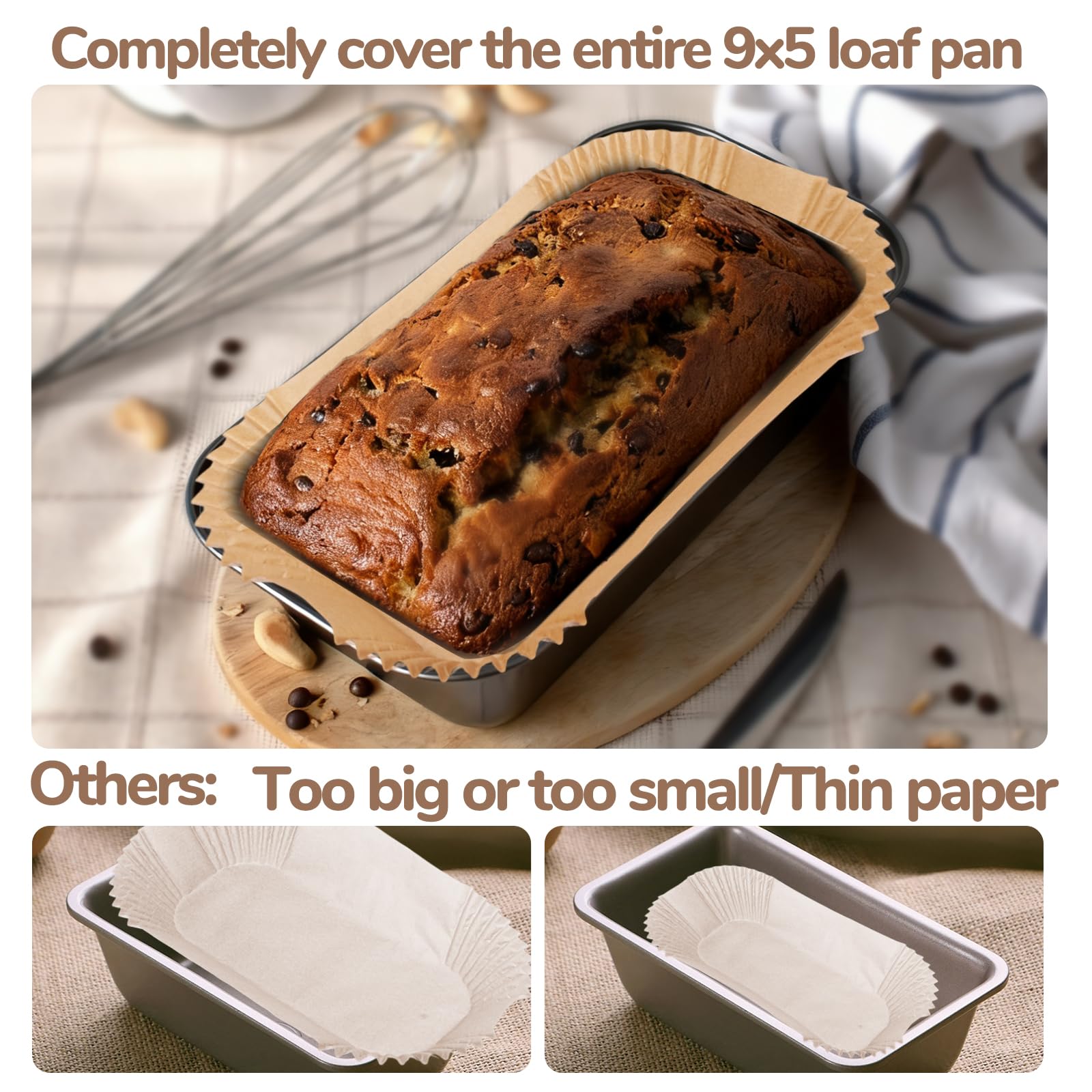 Fondpen loaf pan liners in use for baking a loaf with clean release and easy cleanup.