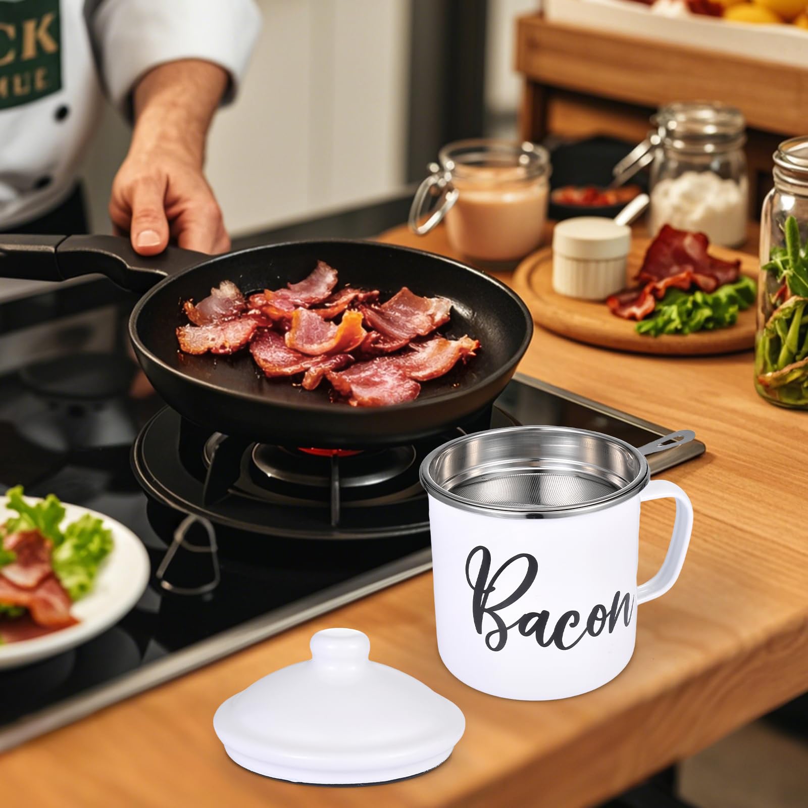 Fondpen retro farmhouse design adds kitchen style and practicality.