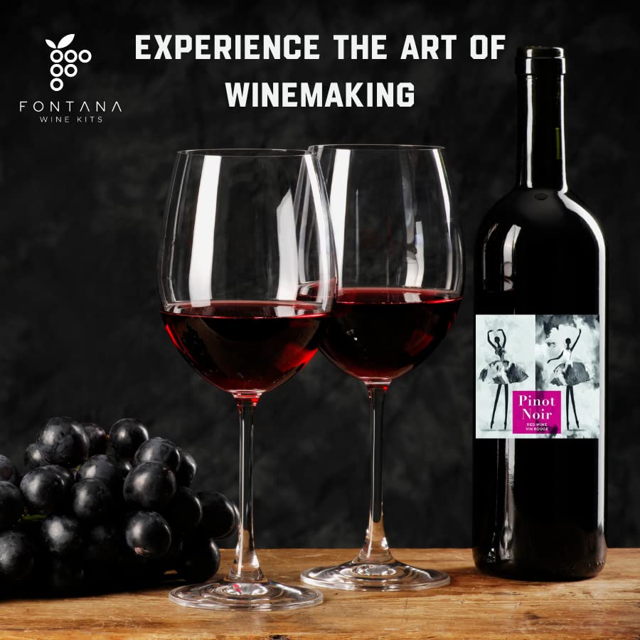 Fontana Pinot Noir fermentation setup—clear steps guide your DIY wine.