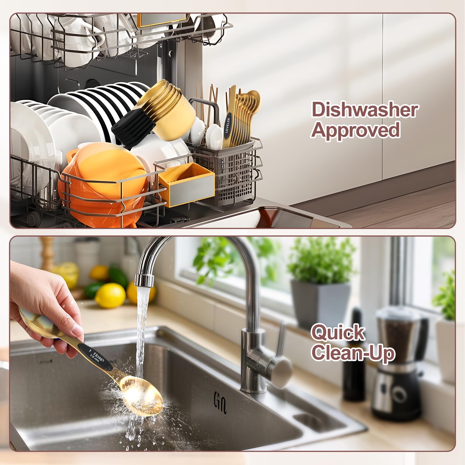 FONYA non-slip silicone handles provide secure grip on oily ingredients