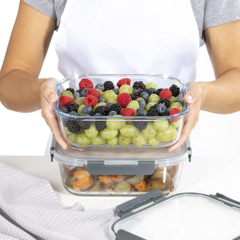 FOOD BOUTIQUE lid detail shows leak-proof seal for secure transport.