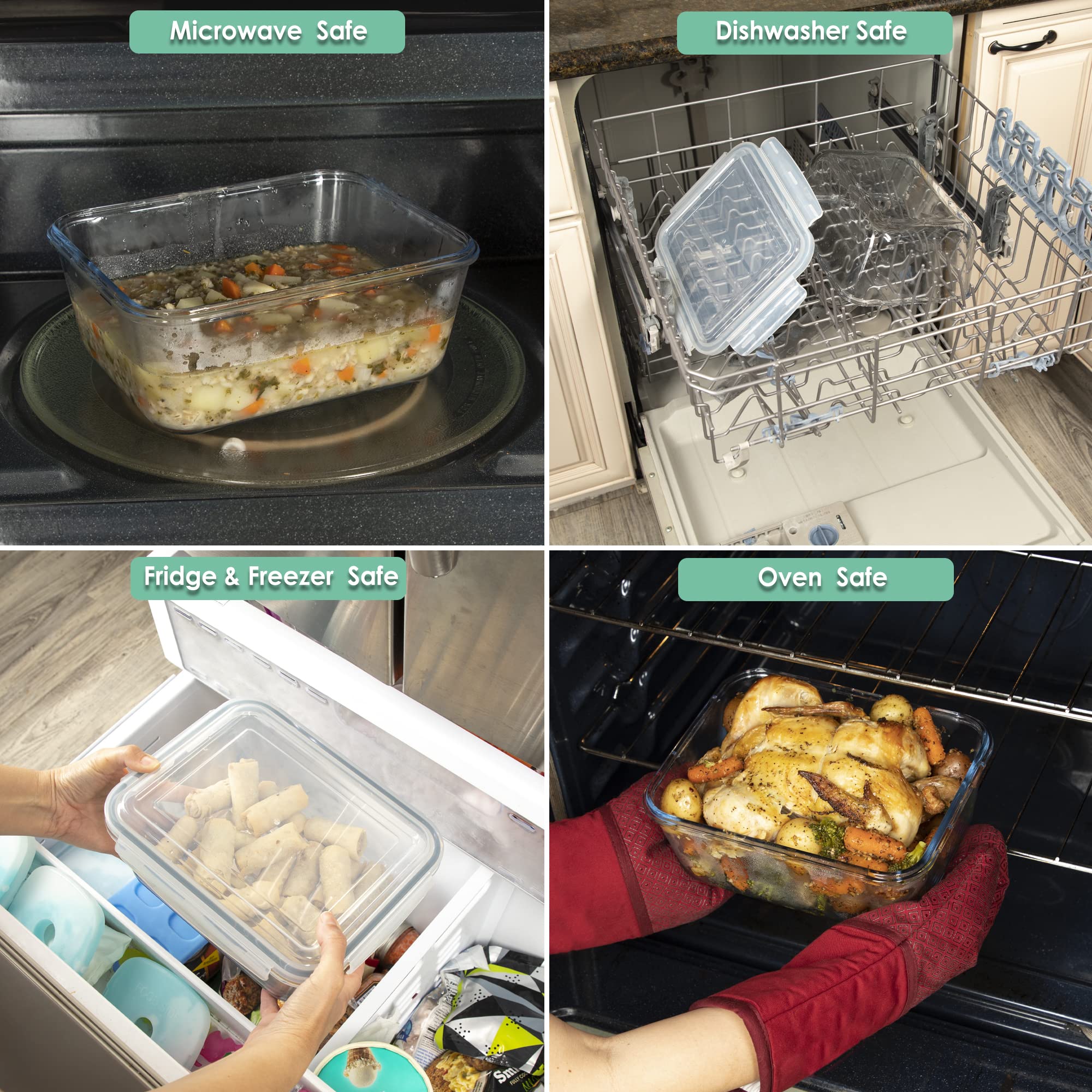 Food Boutique 12-cup capacity ideal for meal prep and bulk leftovers.